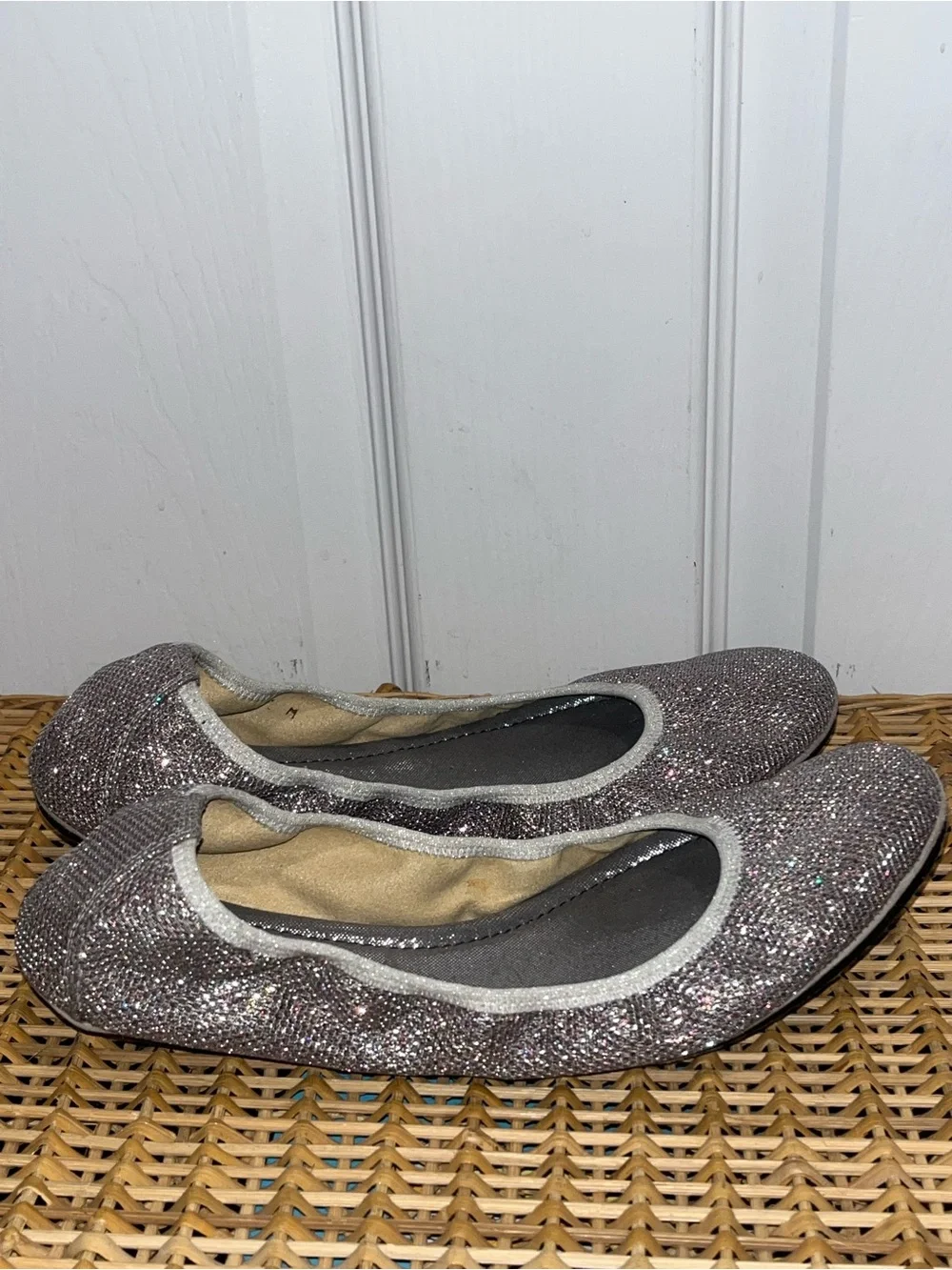 STUART WEITZMAN Glitter ballet flats